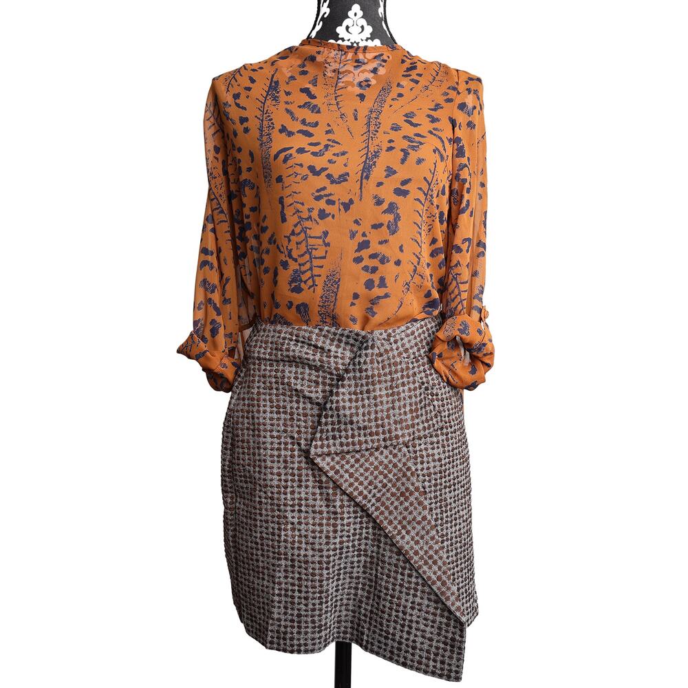 Women's Designer Cotélac Avant-Garde Deconstructed Structured Pencil Wrap Skirt